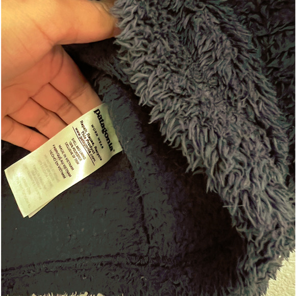 Patagonia Navy Los Gatos Fleece Long Sleeve 1/4 Zip Pullover Teddy Sweater Small - Picture 4 of 8